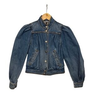 Marc Jacobs Puff Sleeve Denim Jacket S Rare Y2K Runway Blue Archive Designer